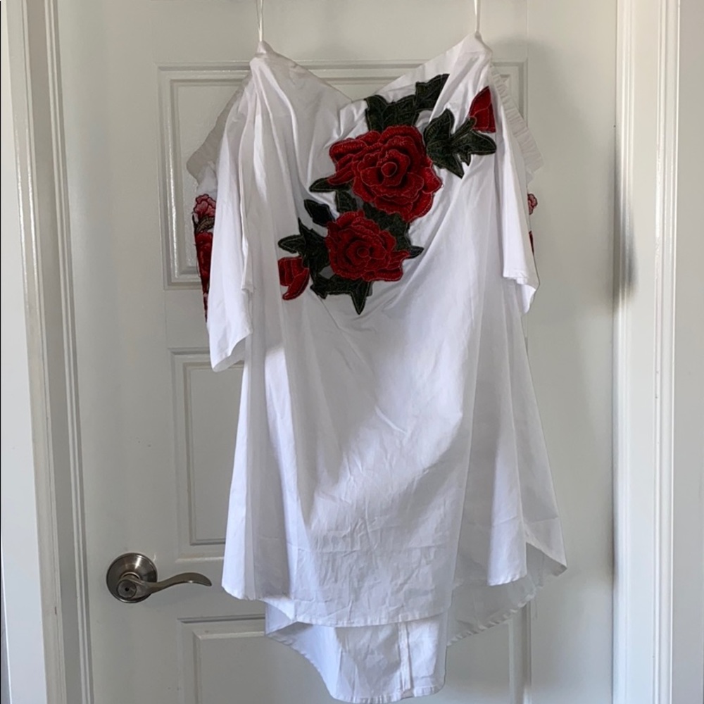 A line white dress